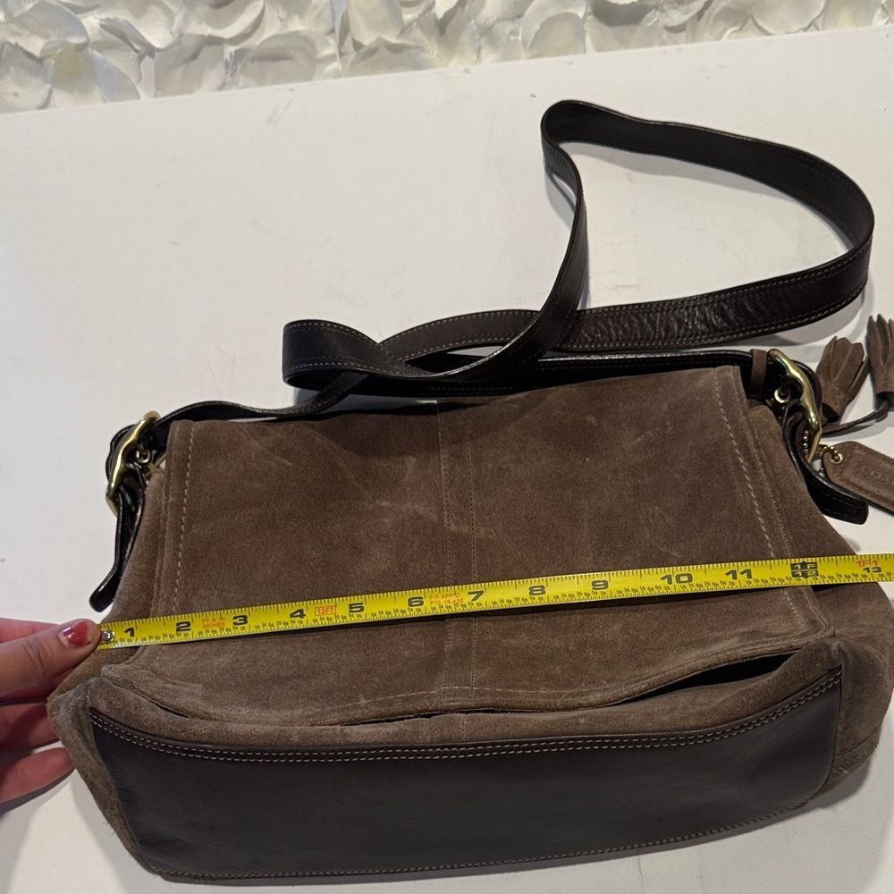 Coach vintage Dark Brown Suede Shoulder Bag - Picture 5 of 6
